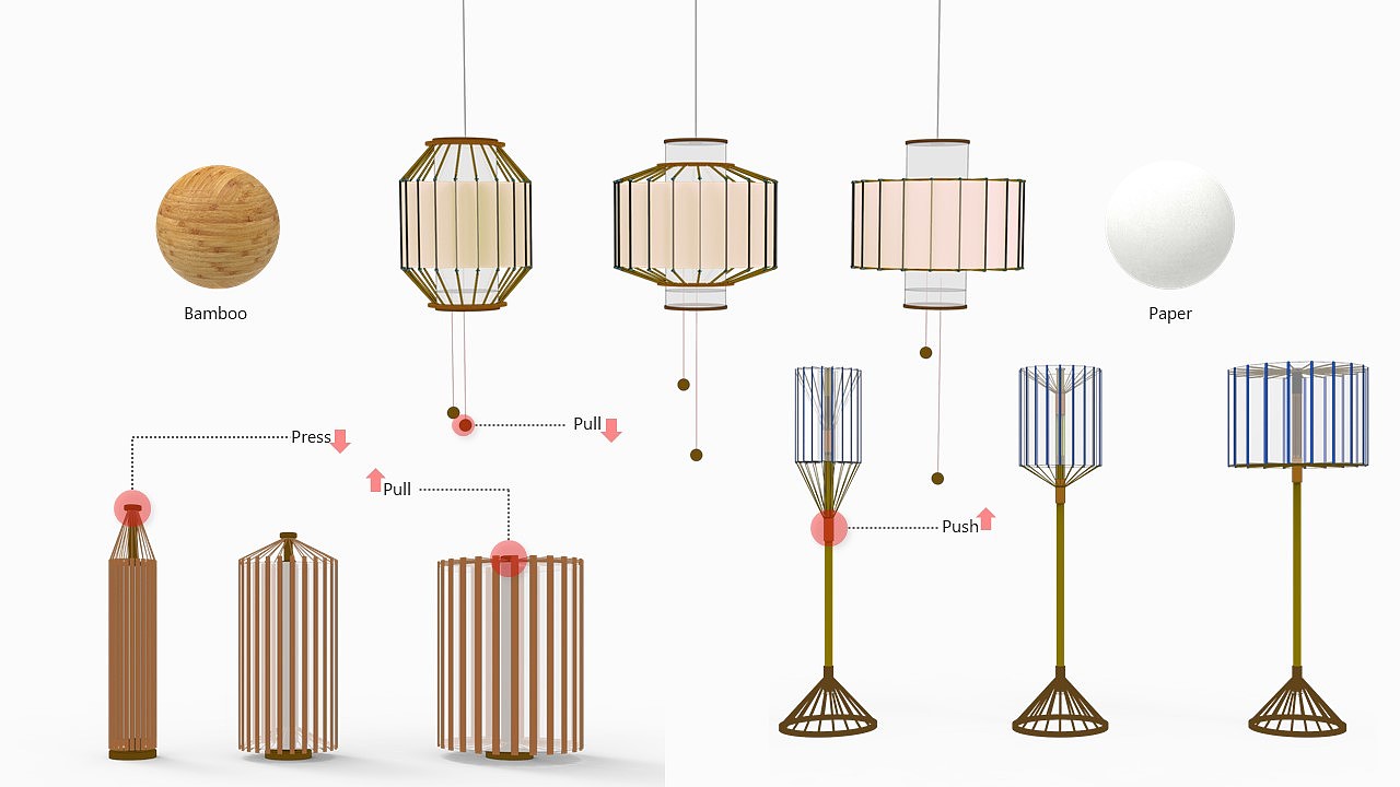 Interaction design，product design，lamps and lanterns，sample reels，