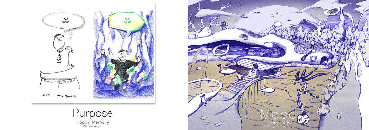 Hand drawn，public，Illustration，sample reels，