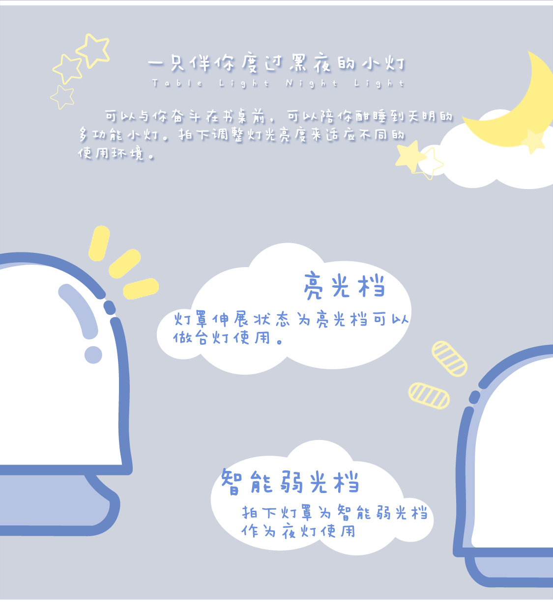 lovely，Timed off，Desk lamp，Night light，