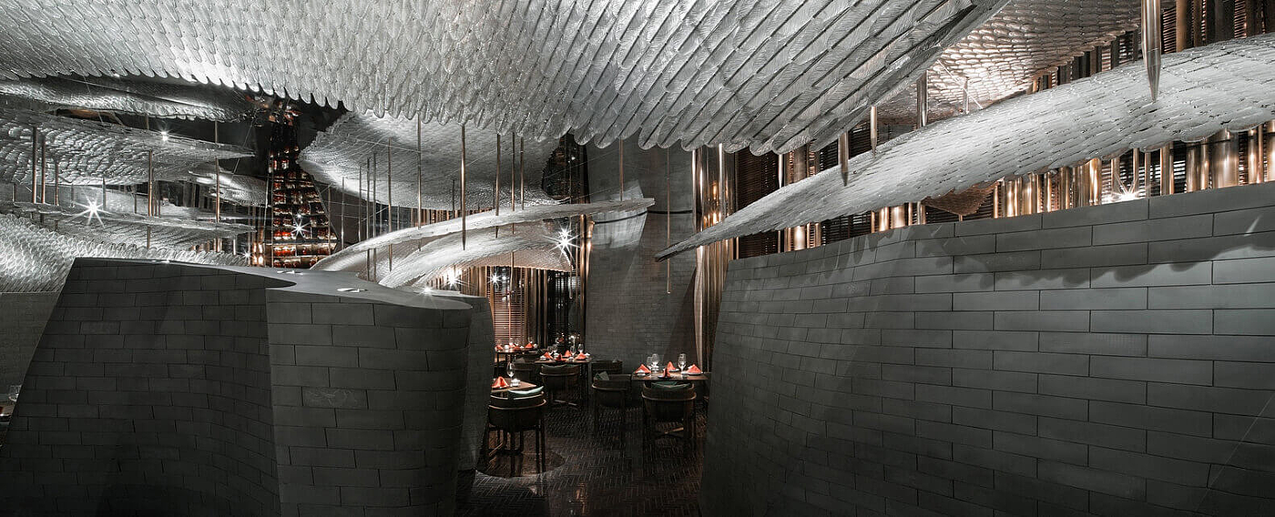 Lighting application，Song dynasty，Glass，traditional culture，Feather，Bionics Design ，restaurant，