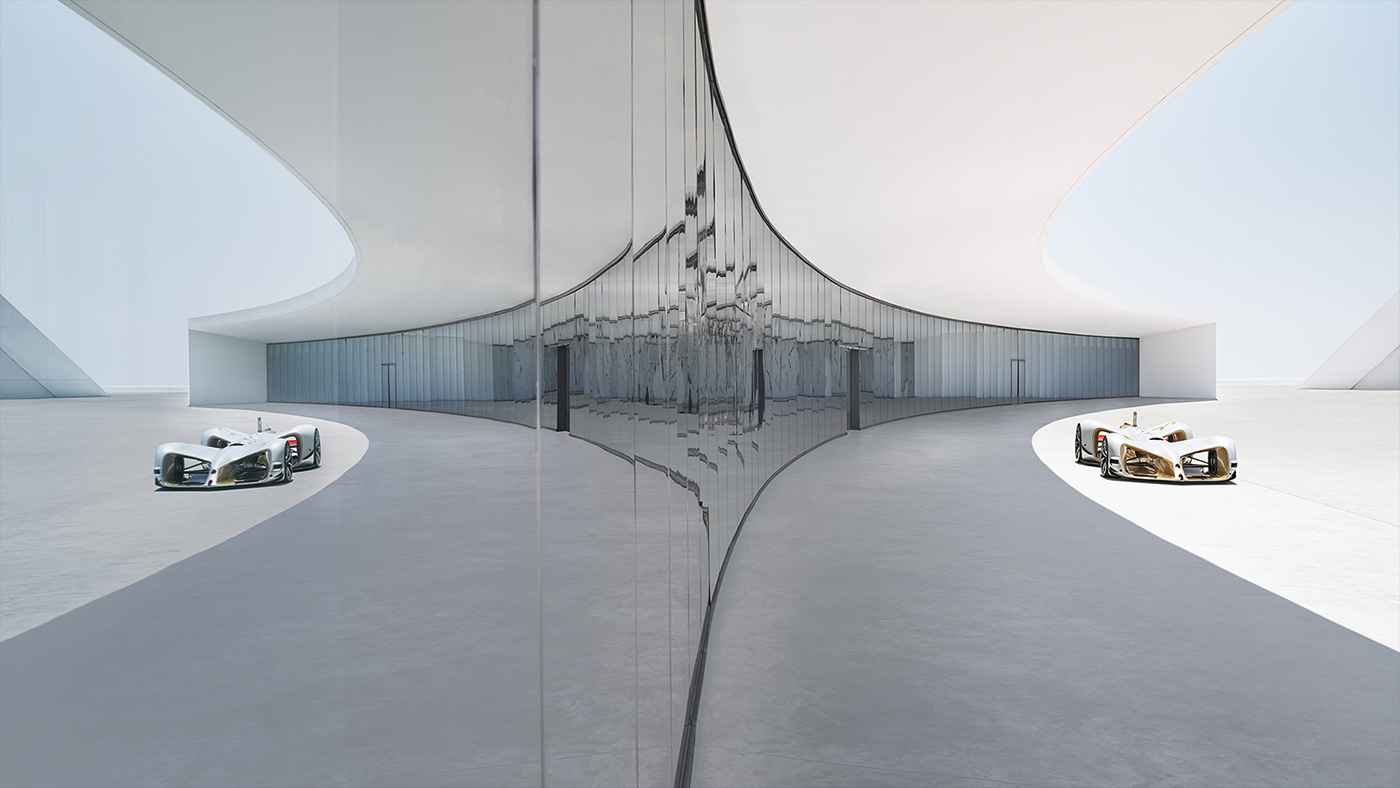 racing，Electric，Daniel Simon，Roborace，INK Studio，white，