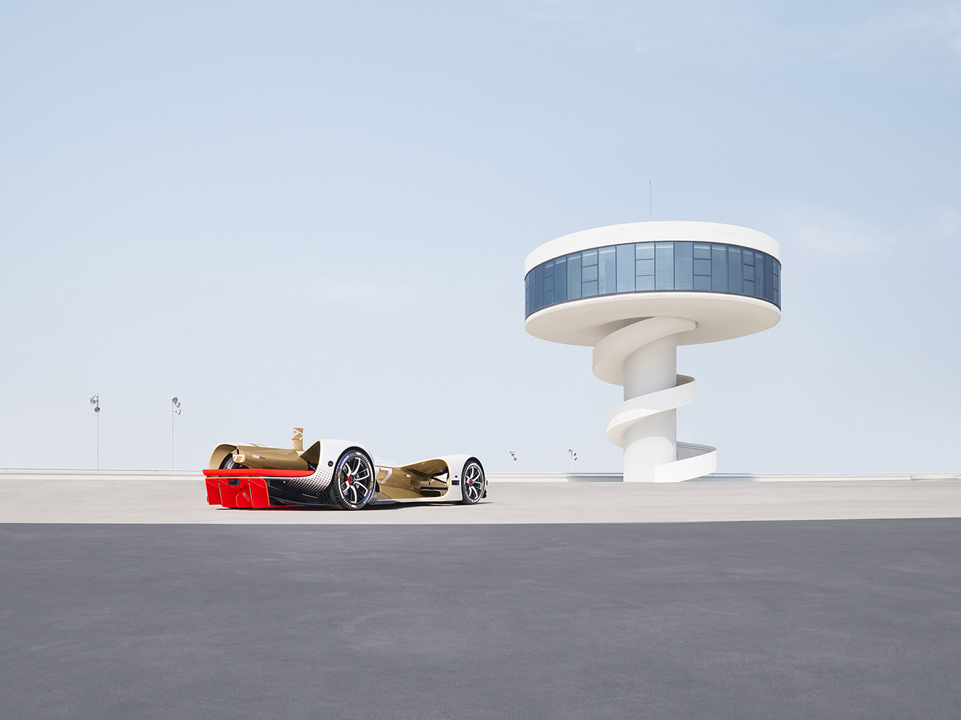 racing，Electric，Daniel Simon，Roborace，INK Studio，white，