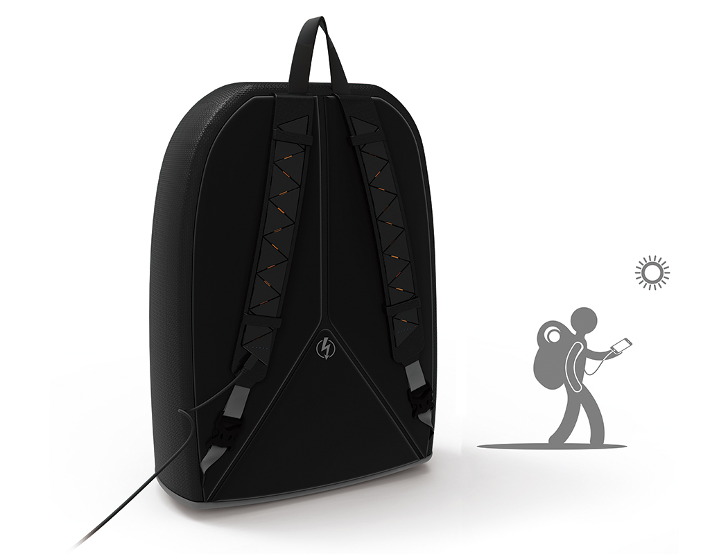 knapsack，Shoulder strap，solar energy，black，Ye Shuhong, Hu Siqi，