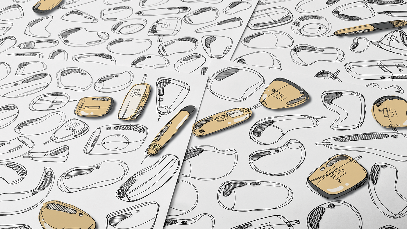 Medical equipment，Minimalist design ，Detection pen，Blood glucose meter，