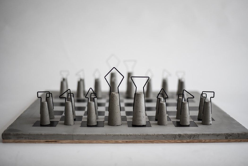 industrial design，concrete，Chess，Daniel Skoták，