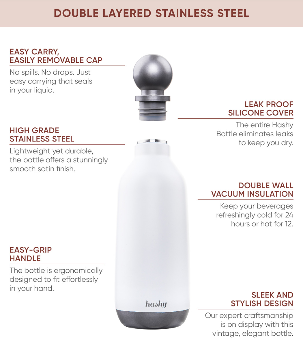 stainless steel，vacuum flask，Water bottle，Hashy，Daniel Joo，
