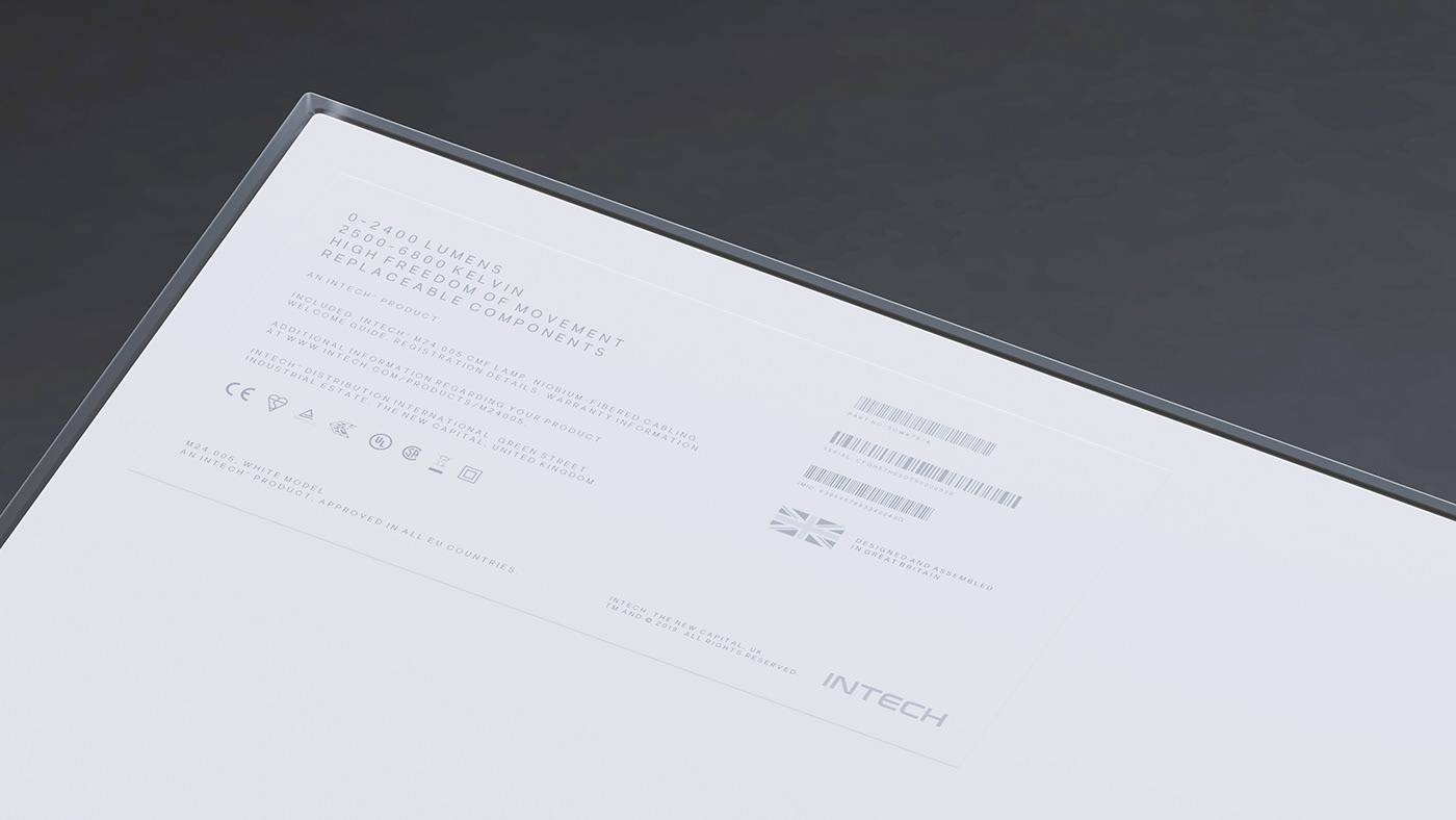 Shaun Wellens，white，Desk lamp，INTECH ®，M24. 005CMF，