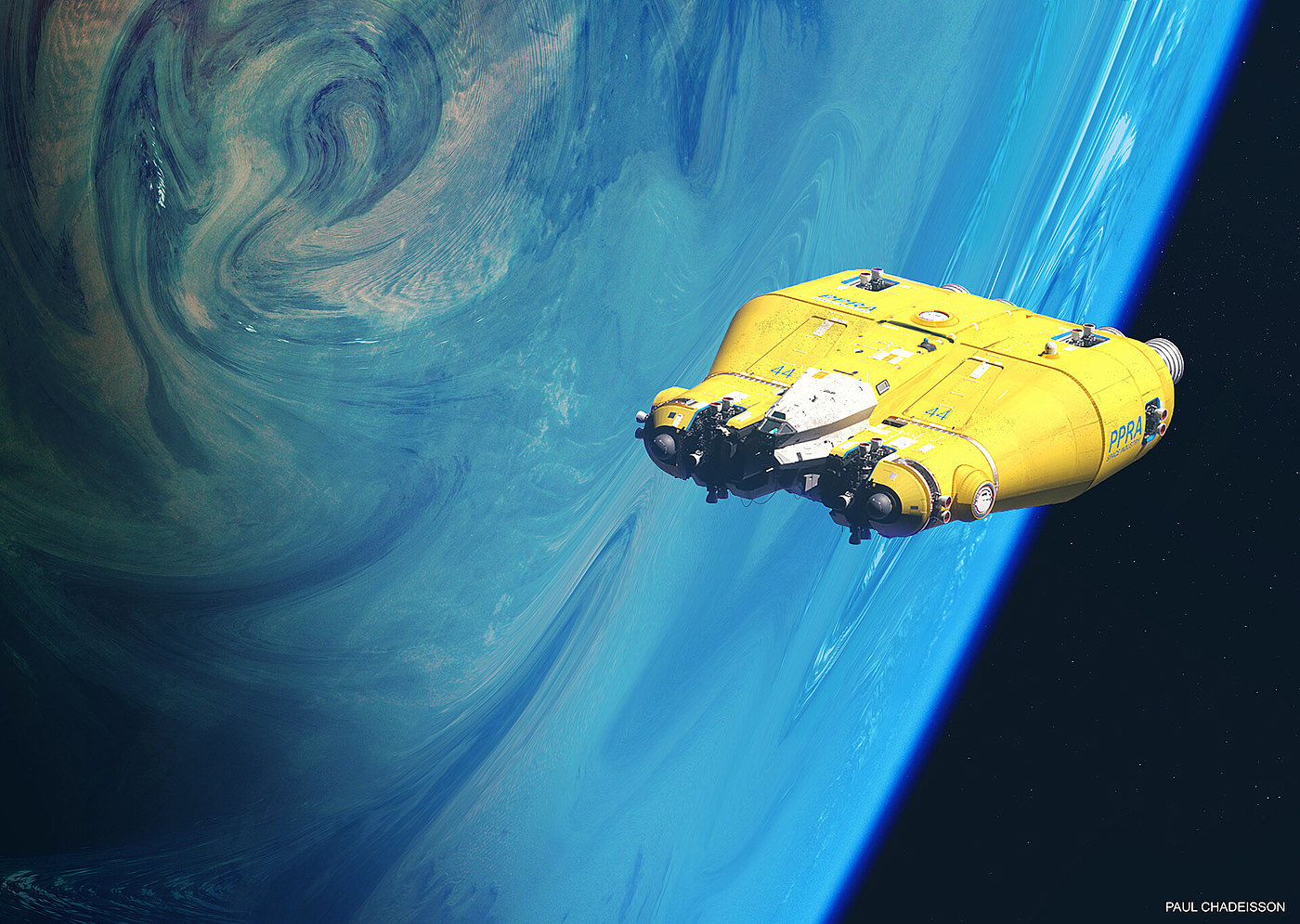 yellow，Gradient Flare，PPRA，space flight，airship，