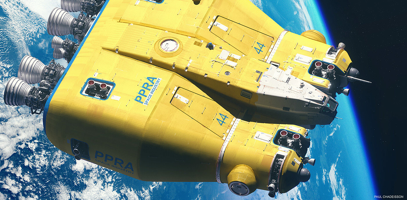 yellow，Gradient Flare，PPRA，space flight，airship，