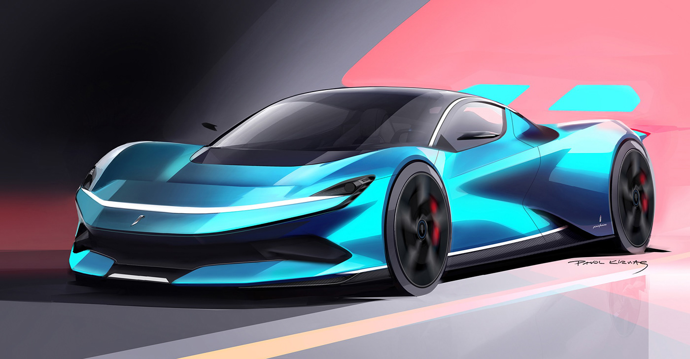 Pavol kirnag，automobile，Pininfarina，Binny farina，Hand drawn，