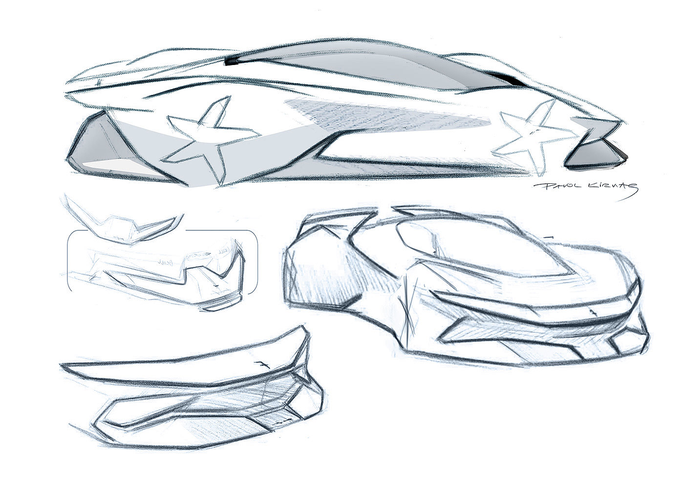 Pavol kirnag，automobile，Pininfarina，Binny farina，Hand drawn，