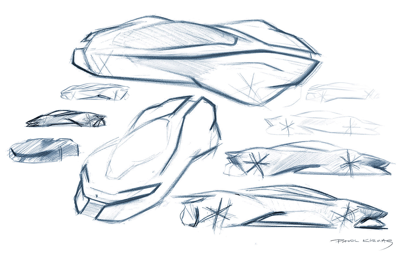 Pavol kirnag，automobile，Pininfarina，Binny farina，Hand drawn，