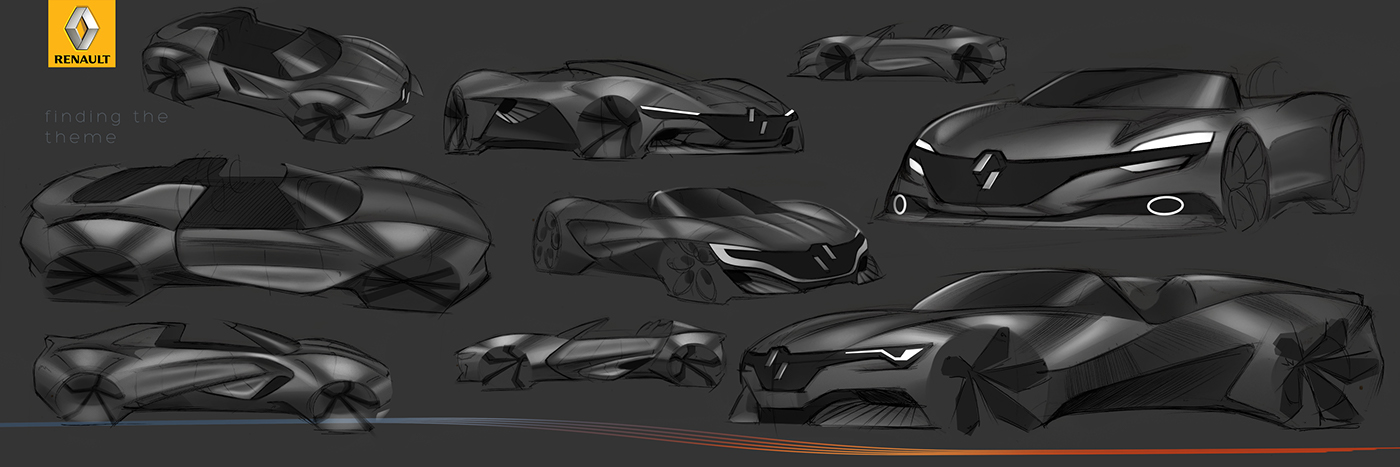 renault，leisure time，draft，Hand drawn，automobile，