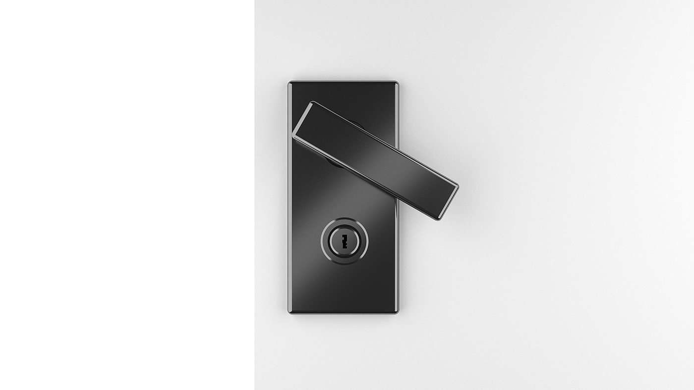 fingerprint，Door handle，product design，industrial design，