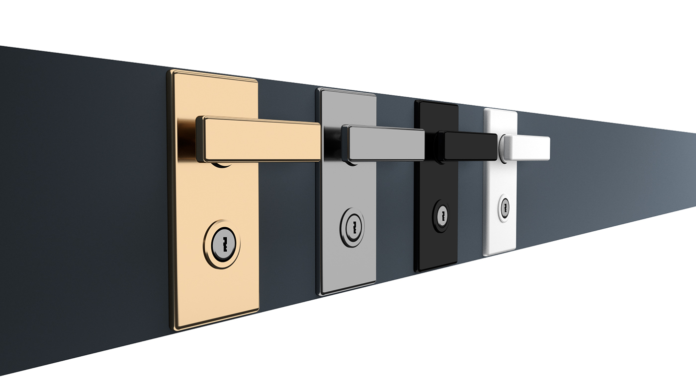 fingerprint，Door handle，product design，industrial design，