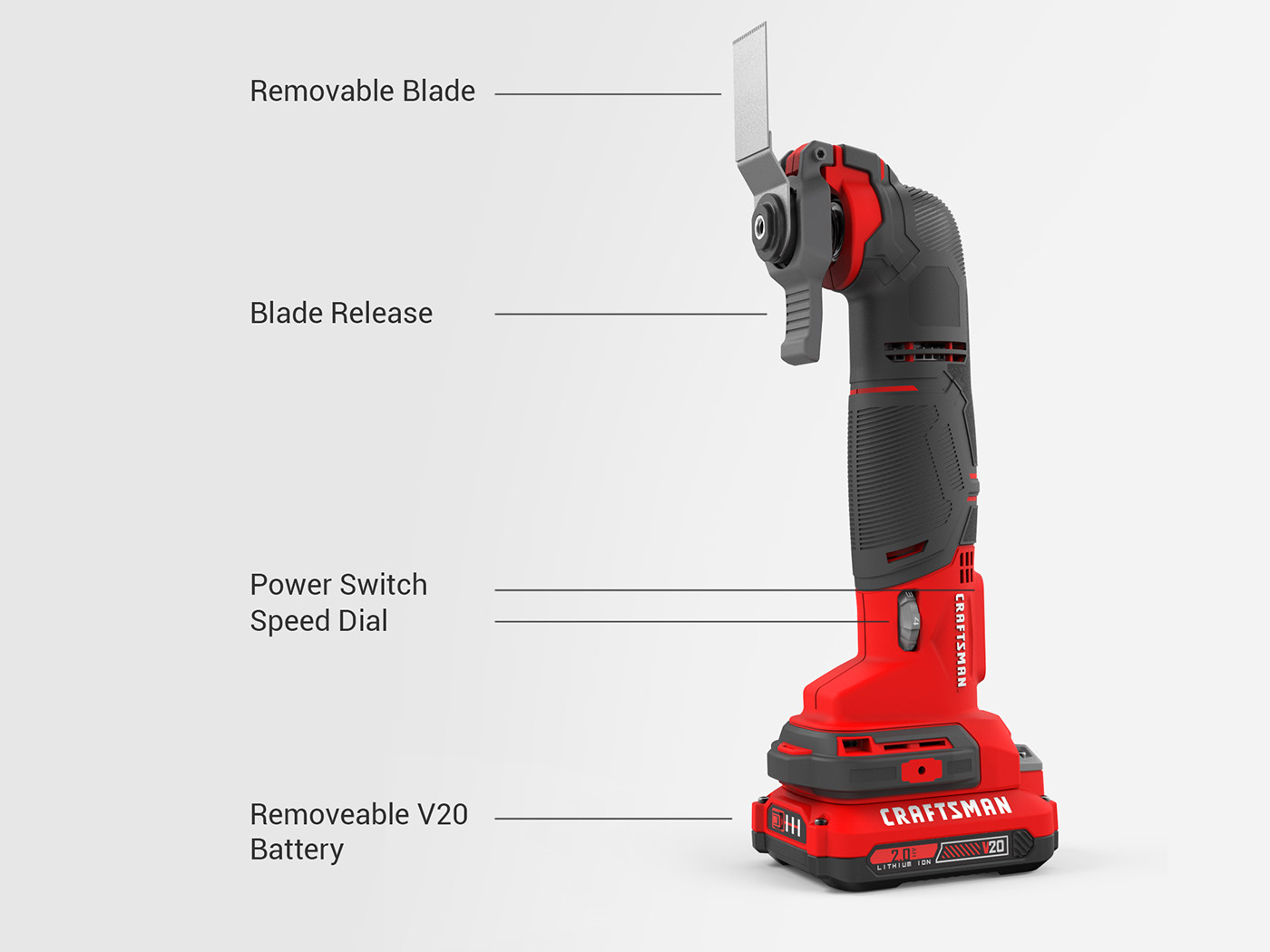 industrial design，product design，Oscillation tool，CRAFTSMAN V20，