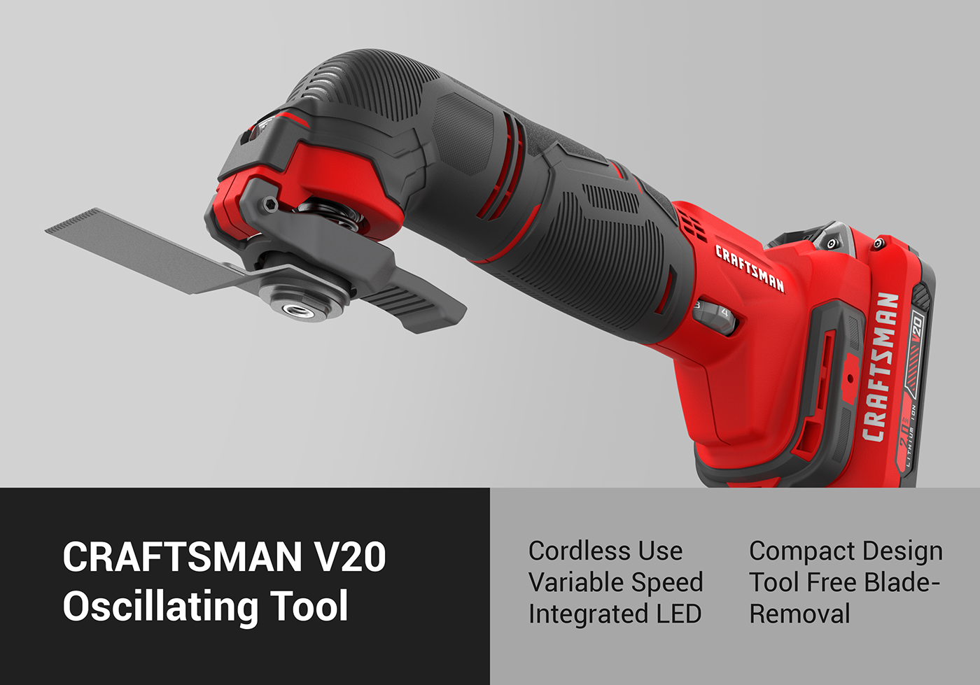 industrial design，product design，Oscillation tool，CRAFTSMAN V20，