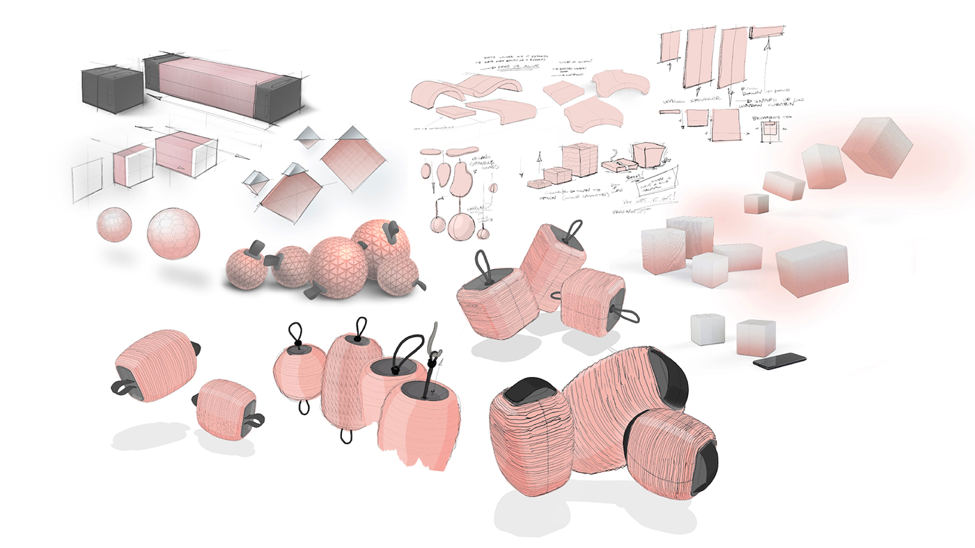 product design，User experience，Telescopic structure，speaker，