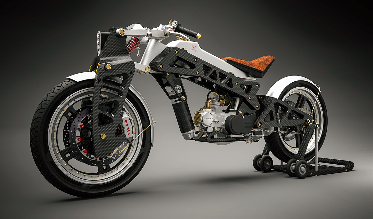 bike71carbon机械摩托设计