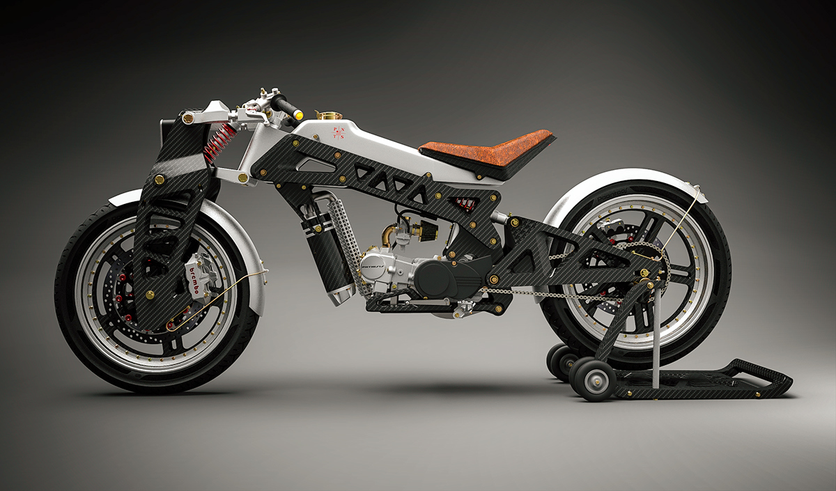 bike71carbon机械摩托设计