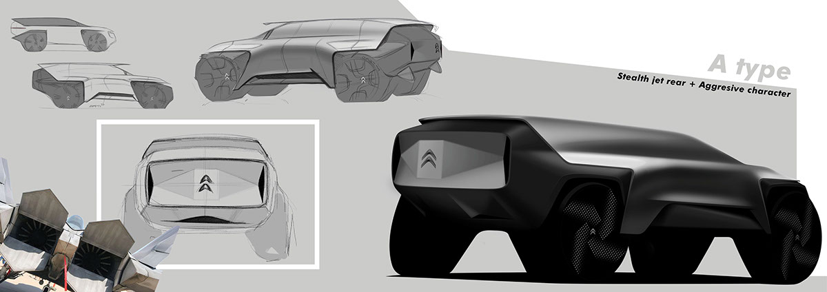 Hand drawn，automobile，vehicle，Ecostealth Citron，