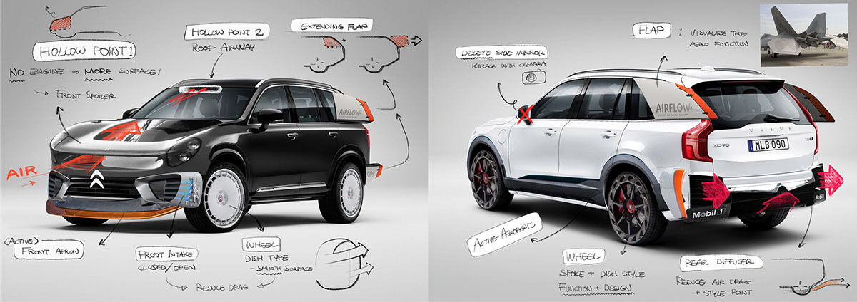 Hand drawn，automobile，vehicle，Ecostealth Citron，