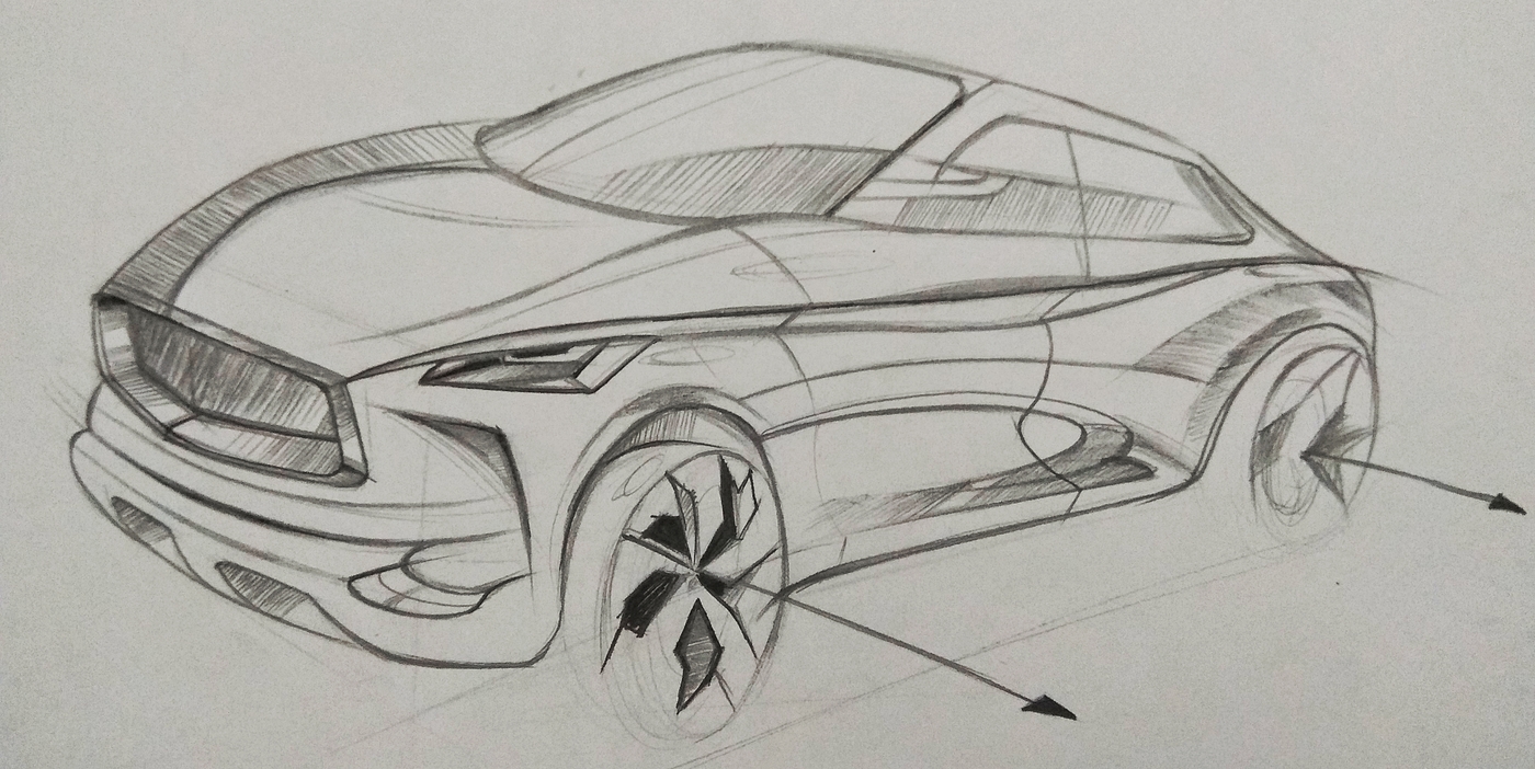 Hand drawn car，