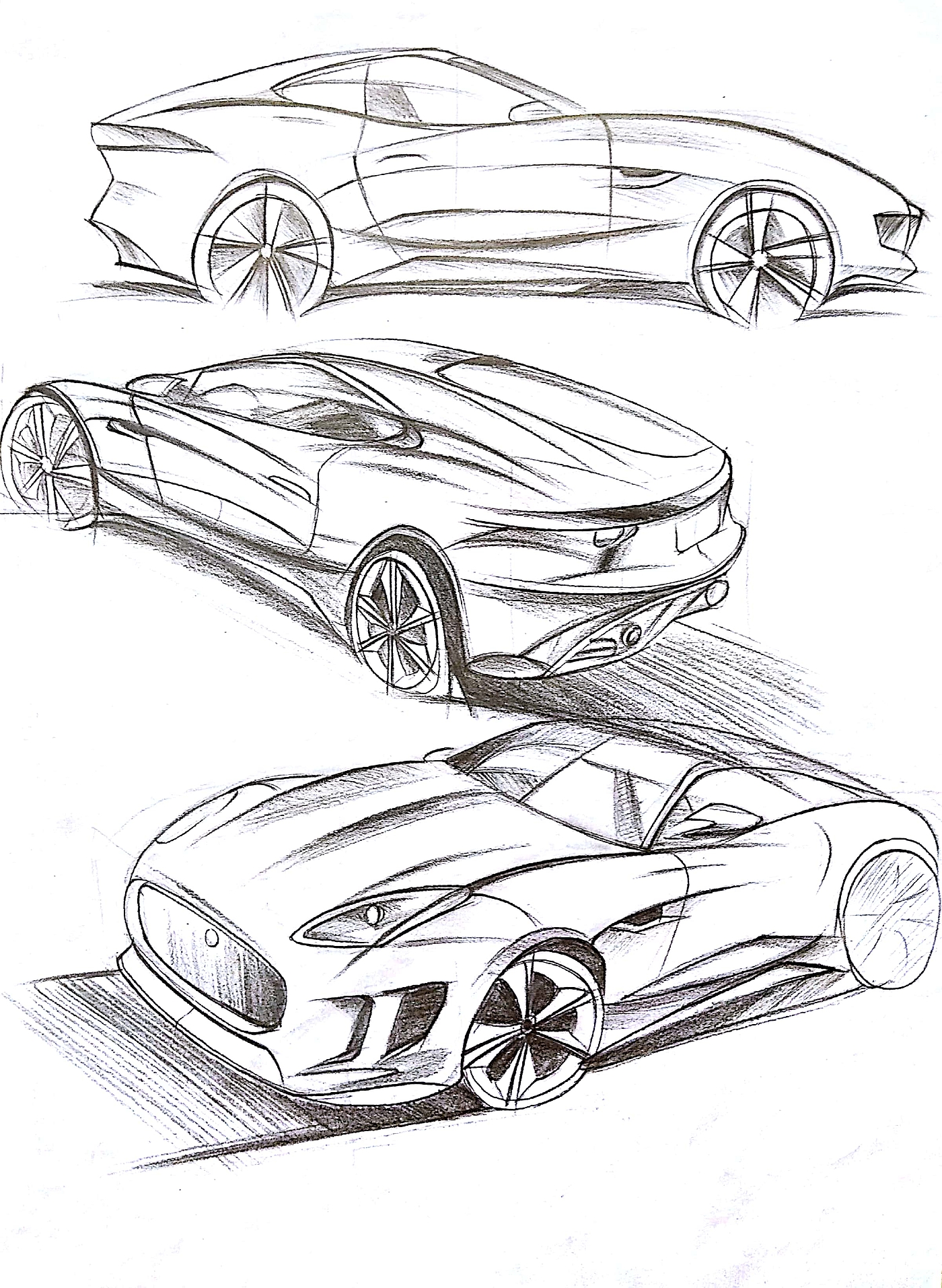 Hand drawn car，
