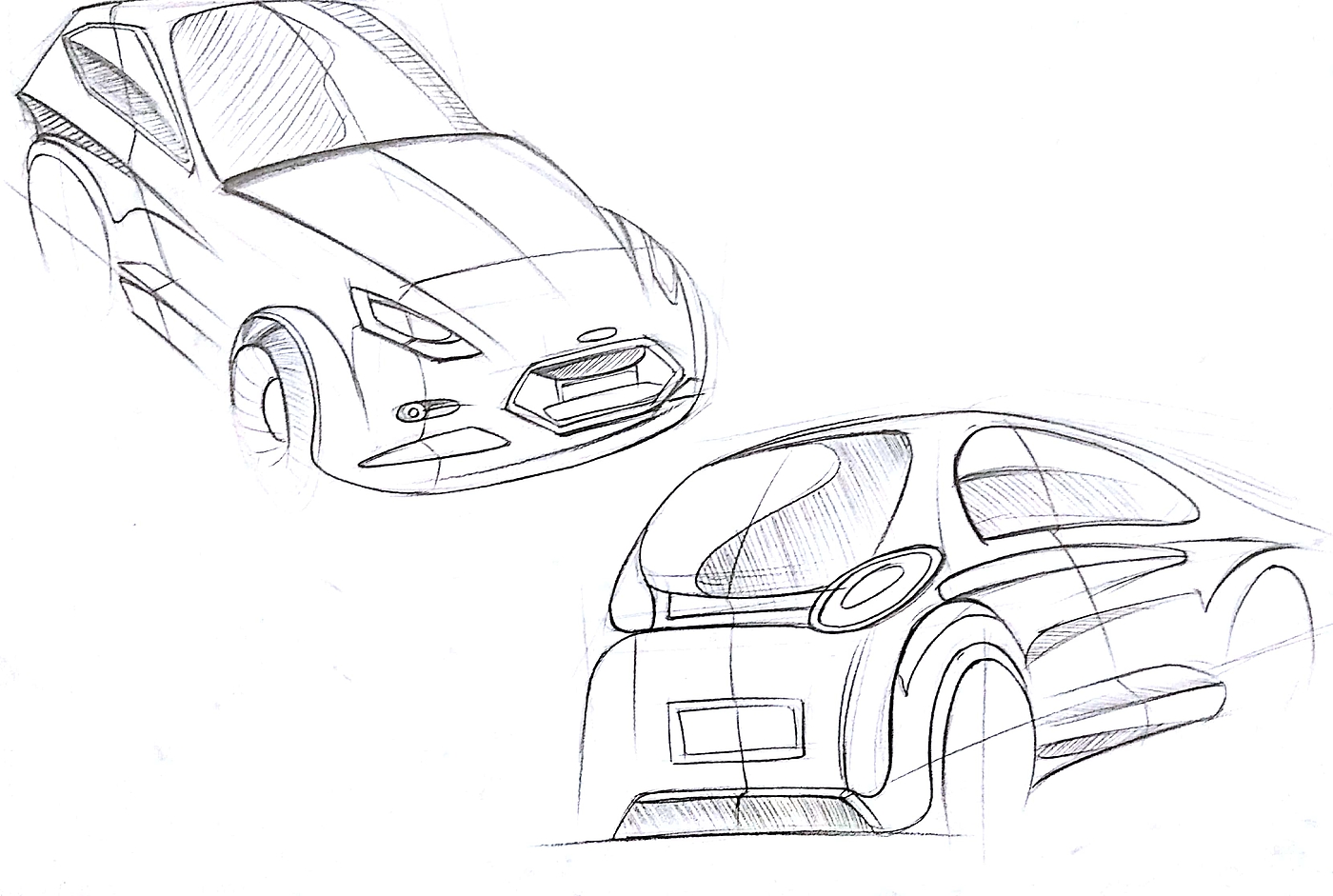 Hand drawn car，