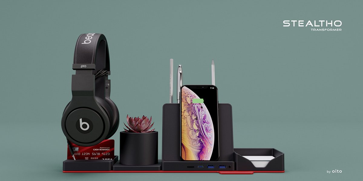 product design，Storage tool，Desktop Manager，STEALTHO，