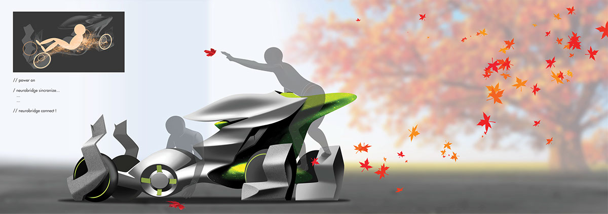 Hand drawn，sketch，vehicle，motorcycle，Sculley，