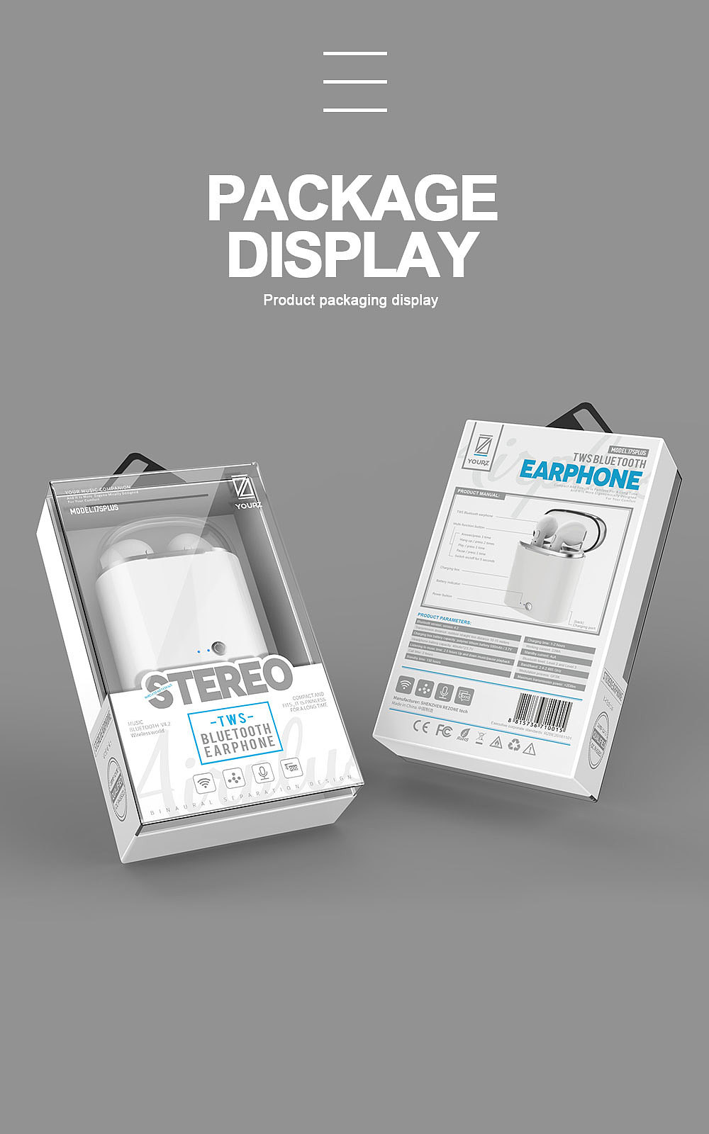 Product detail design，Detailed design of TWS earphone products，