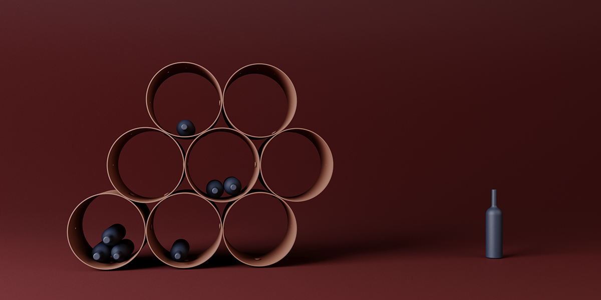 Household products，Wine storage rack，modularization，G R A P E，