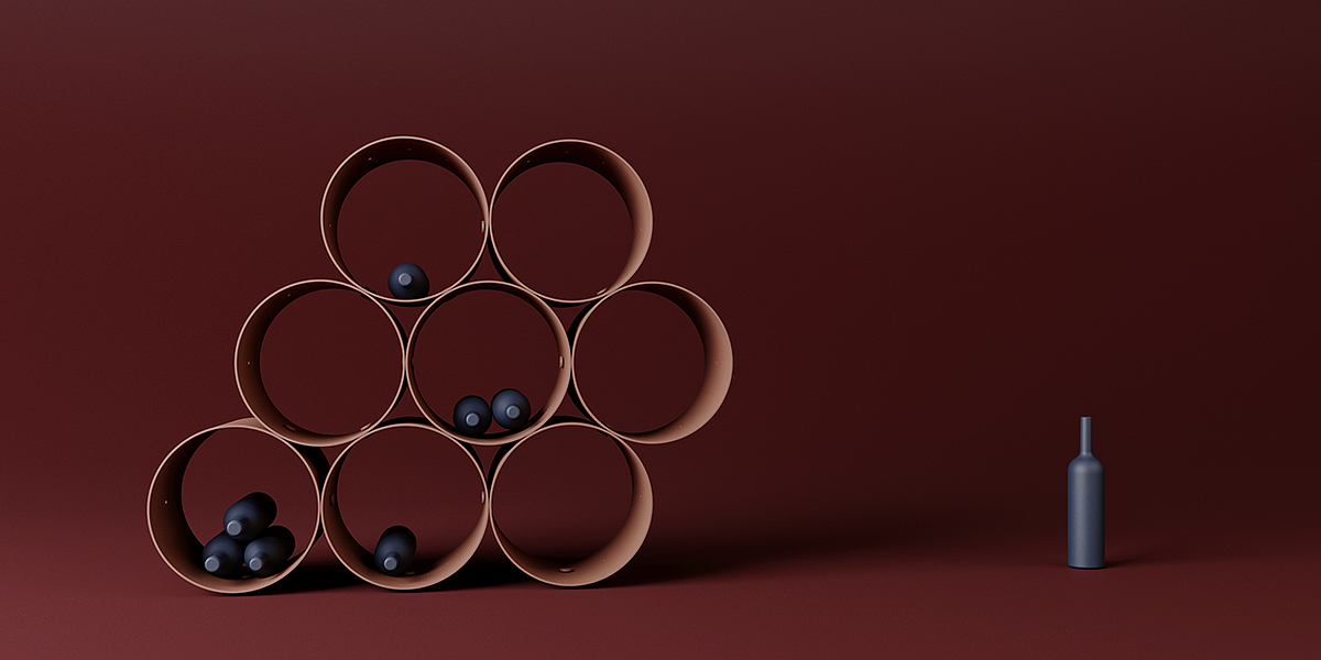 Household products，Wine storage rack，modularization，G R A P E，