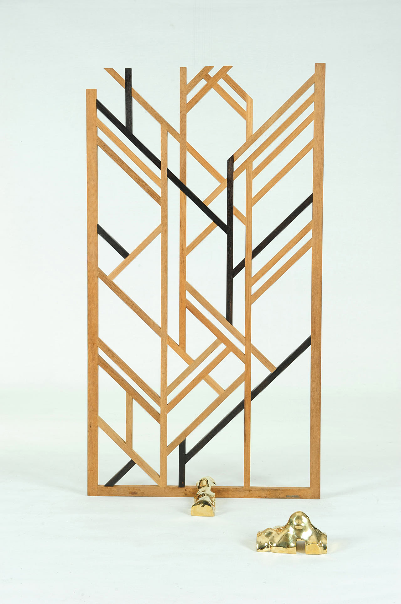 teak，screen，Geometric Stick，