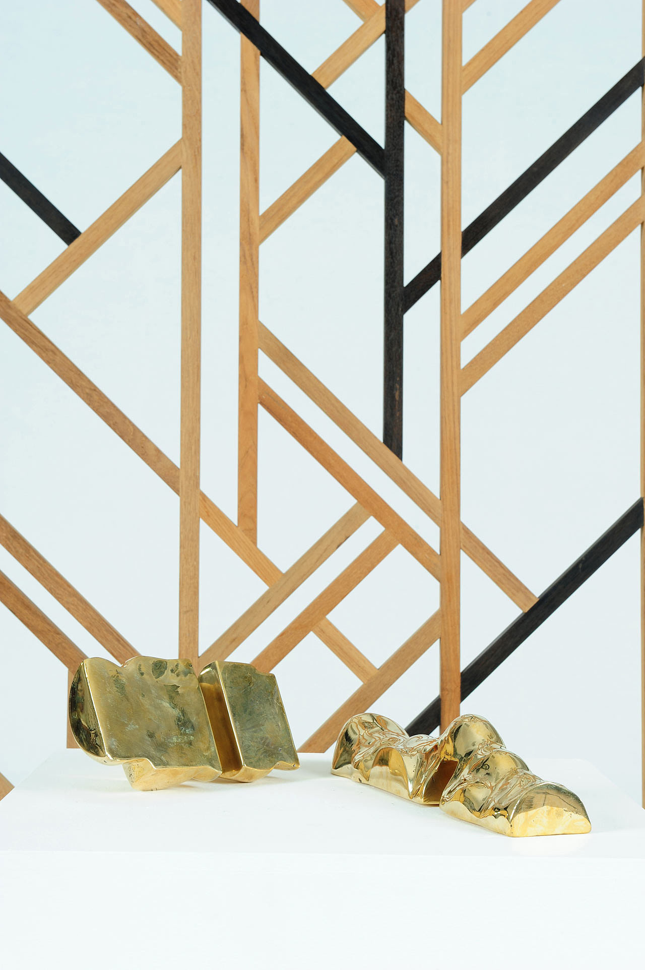 teak，screen，Geometric Stick，