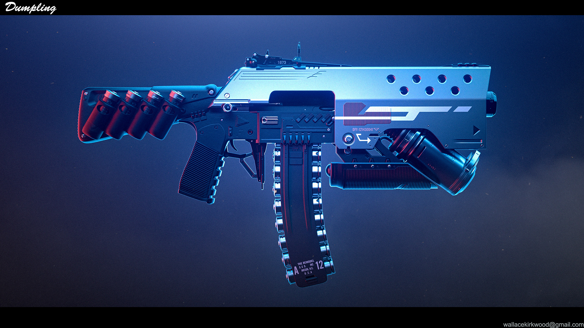 gun，Render，machine gun，Dumpling，