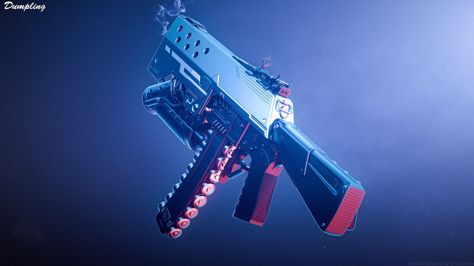 gun，Render，machine gun，Dumpling，