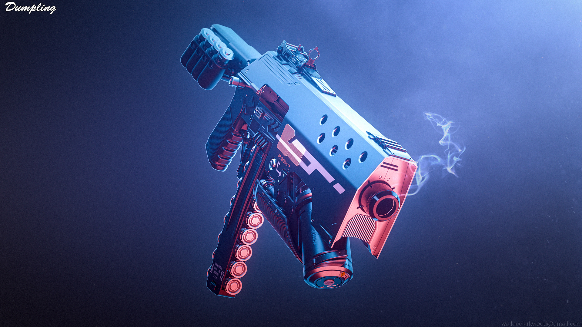 gun，Render，machine gun，Dumpling，