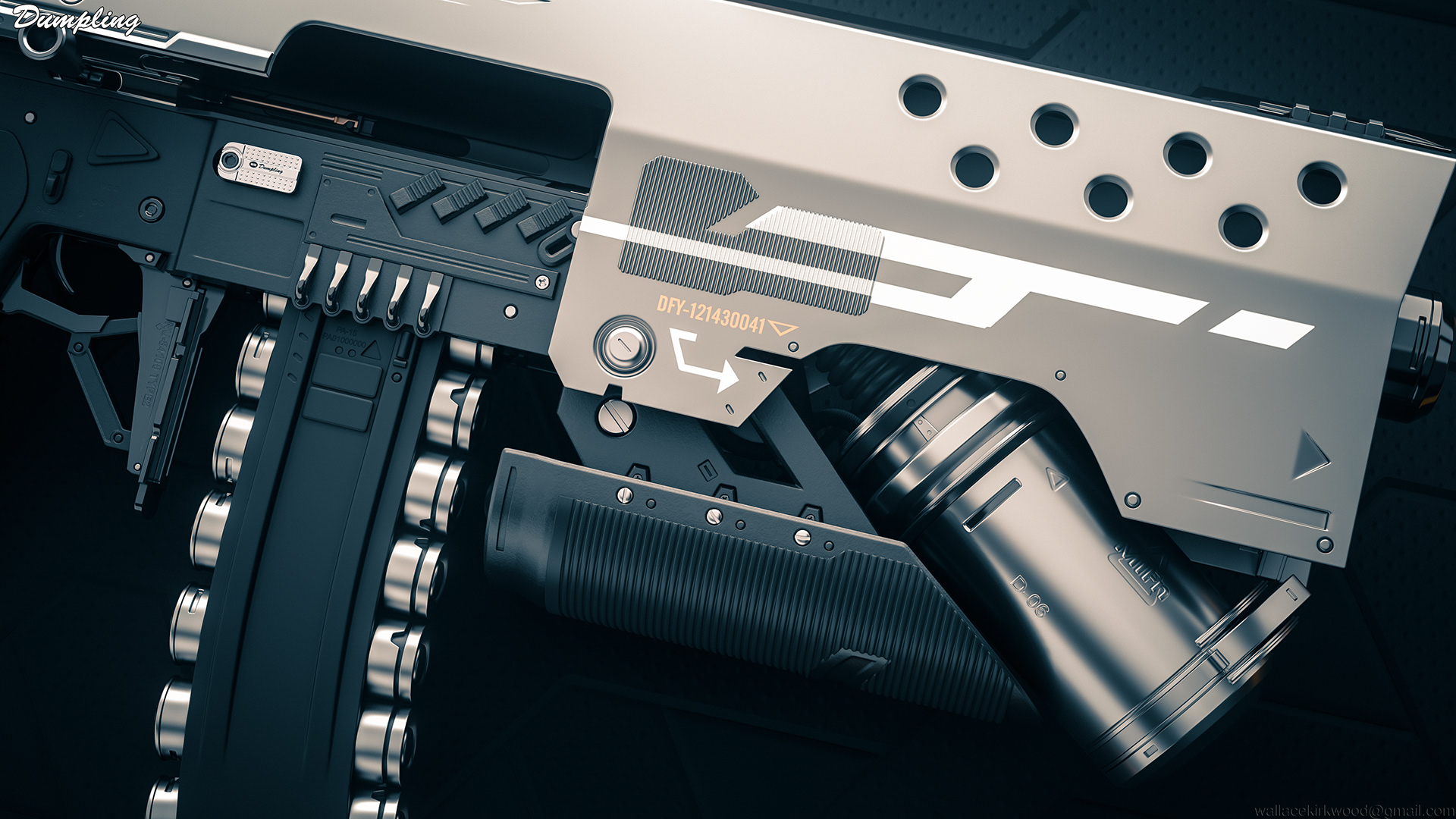 gun，Render，machine gun，Dumpling，