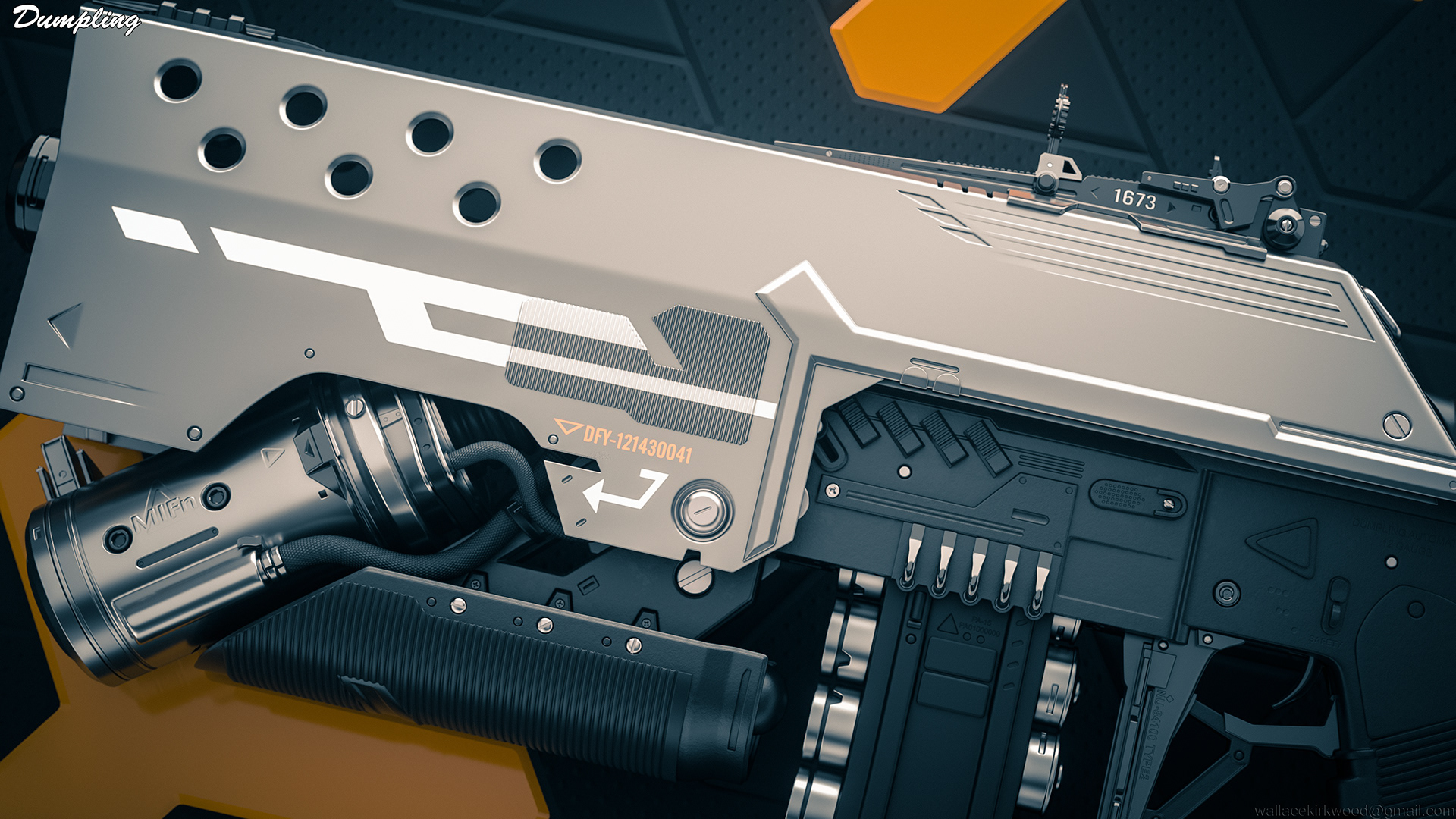 gun，Render，machine gun，Dumpling，