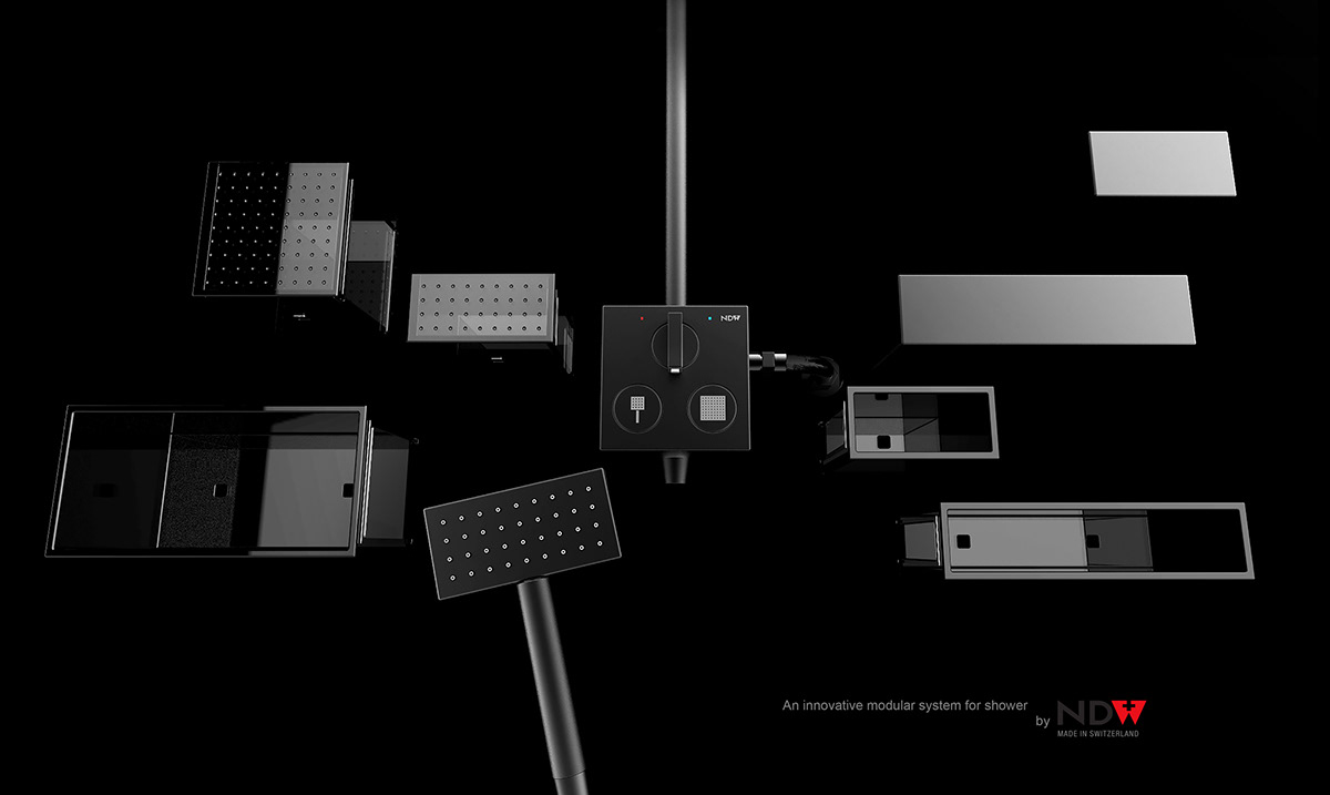 industrial design，shower system ，modularization，NDW，