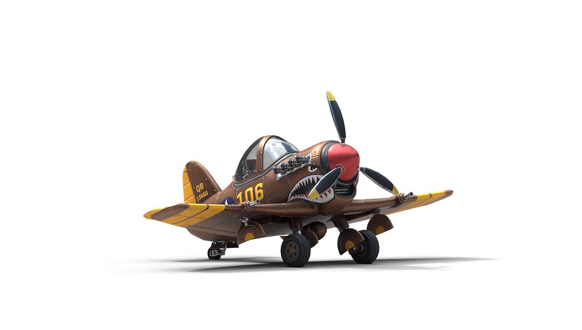 industrial design，Cartoon aircraft model，aircraft，vehicle，