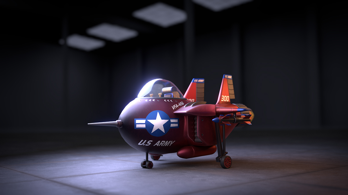 industrial design，Cartoon aircraft model，aircraft，vehicle，