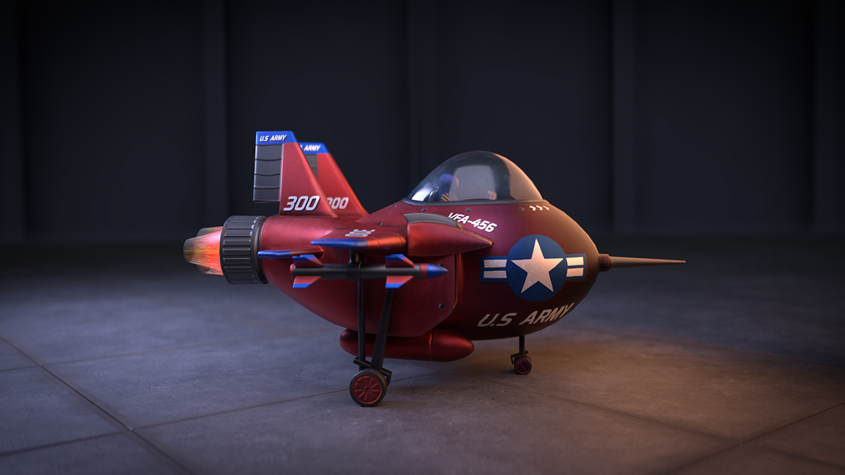 industrial design，Cartoon aircraft model，aircraft，vehicle，