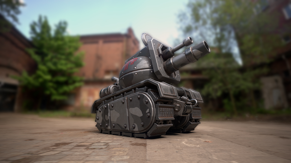 industrial design，equipment，arms，three-dimensional model，Tank，