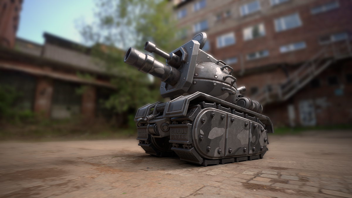 industrial design，equipment，arms，three-dimensional model，Tank，