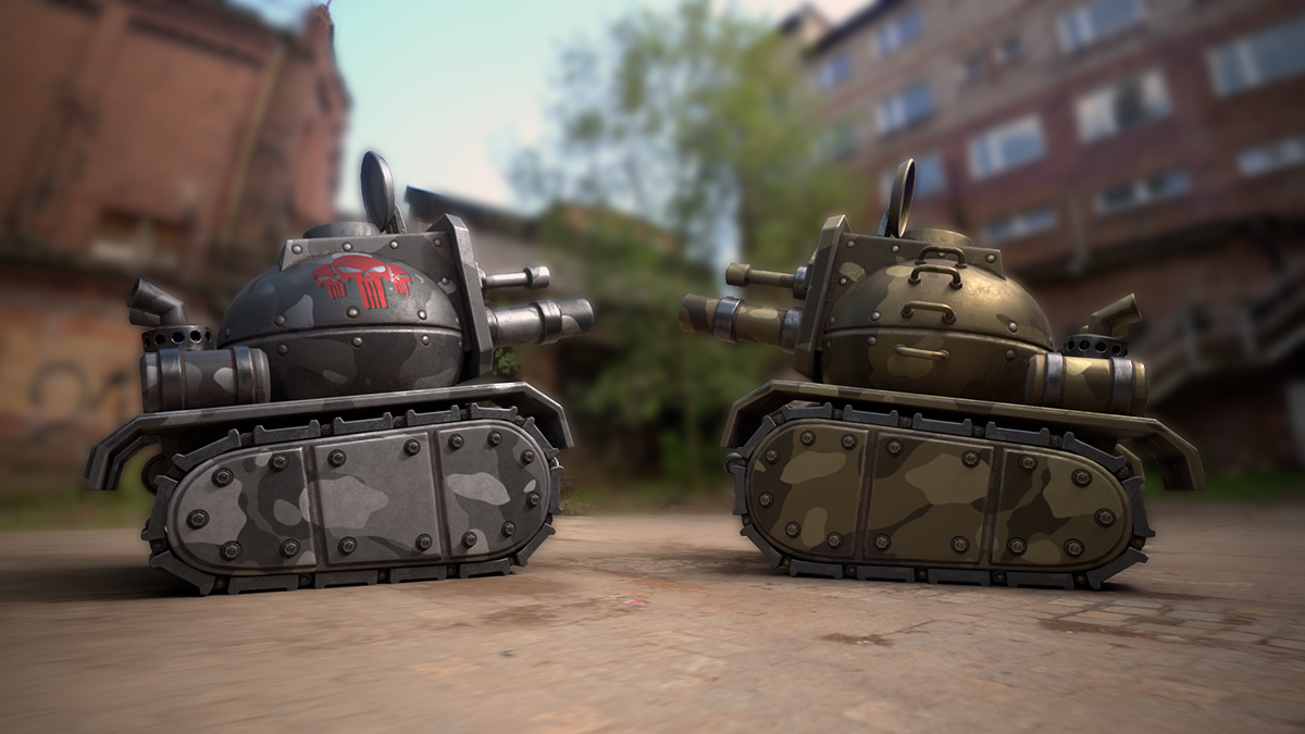 industrial design，equipment，arms，three-dimensional model，Tank，