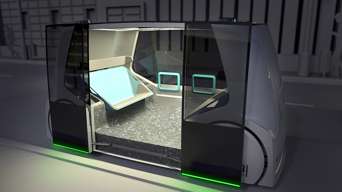 industrial design，Driverless，vehicle，taxi，