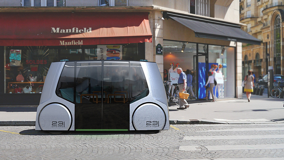 industrial design，Driverless，vehicle，taxi，